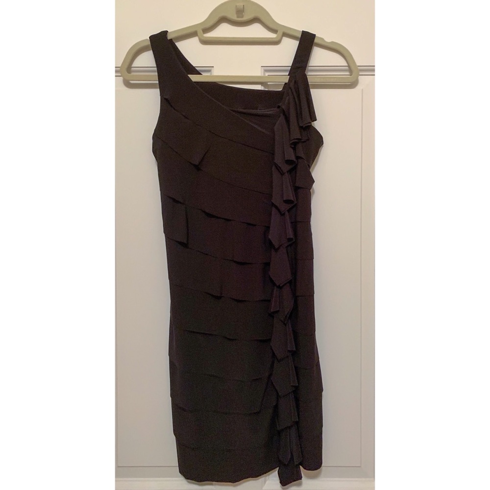Girls Short Black Ruffles Party Dress Size 12